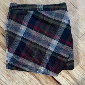 Le Chateau Multicolor Plaid Mini Skirt